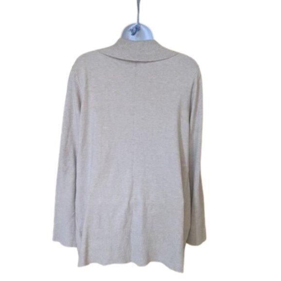 -Beige Open Front Cardigan Size Large - Picture 3 of 3